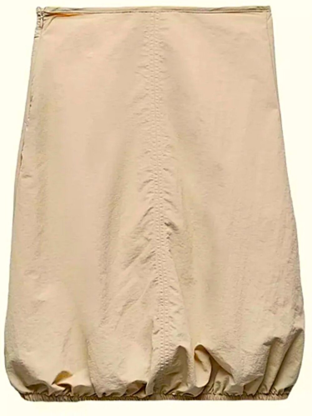 ZARA Balloon Style Elastic Hem Sand Midi Skirt--NWT--S